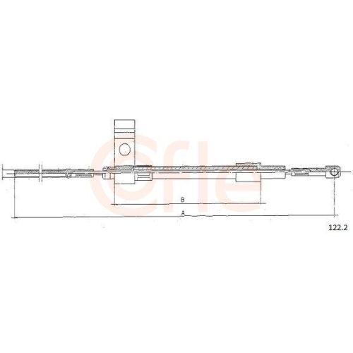 Seilzug Kupplungsbetätigung Cofle 122.2 für Fiat