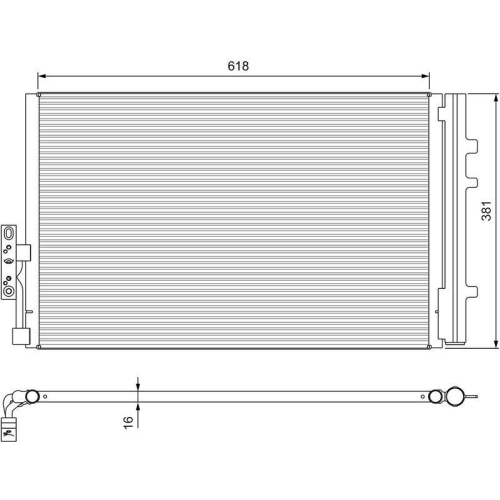 Kondensator Klimaanlage Valeo 814386 f&uuml;r Bmw