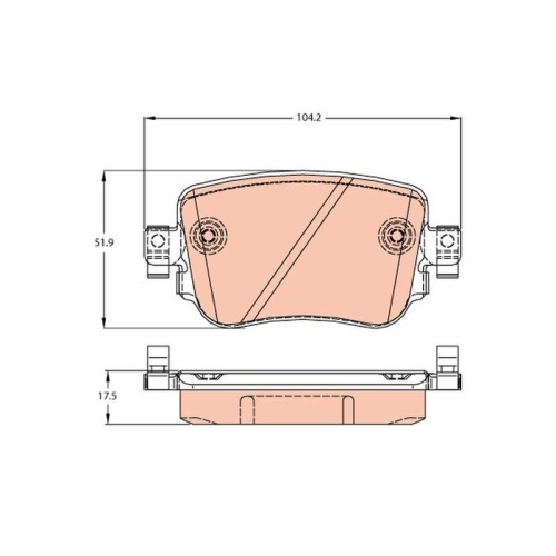 Bremsbelagsatz Scheibenbremse Trw GDB2042 Cotec f&uuml;r Seat Skoda VW Audi