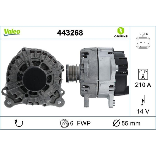 Alternator Valeo 443268 Valeo Origins New Oe Technology for Mitsubishi Renault