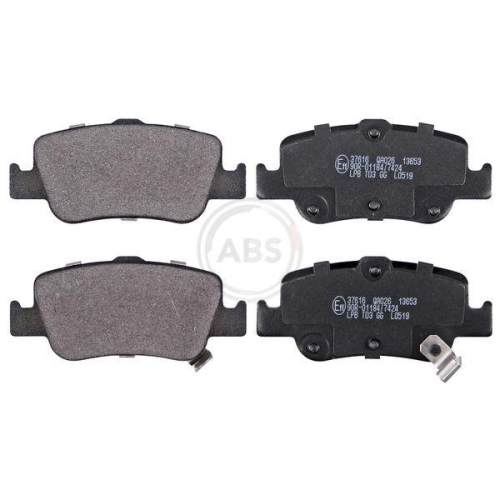 Bremsbelagsatz Scheibenbremse A.b.s. 37616 f&uuml;r Toyota Hinterachse