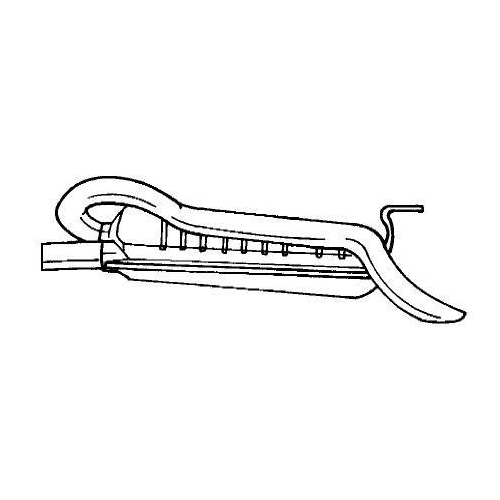 Rear Muffler Sigam 13639 for Fiat Lancia