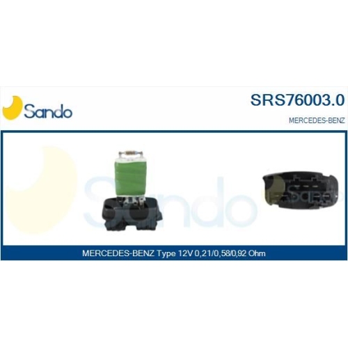 Widerstand Innenraumgebl&auml;se Sando SRS76003.0 f&uuml;r Chrysler Mercedes Benz