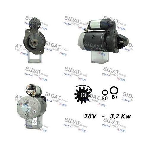 Starter Sidat S24BH0143A2 for Mercedes Benz Mercedes Benz