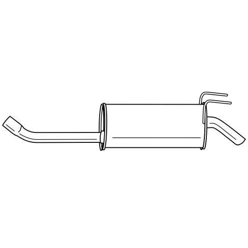 Rear Muffler Sigam 13650 for Fiat