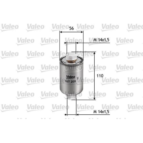 Kraftstofffilter Valeo 587209 f&uuml;r Isuzu MG Opel Rover Toyota Vauxhall