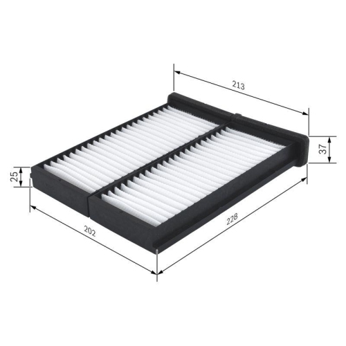 Filter Innenraumluft Bosch 1987432086 f&uuml;r Mitsubishi