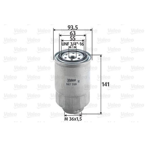 Kraftstofffilter Valeo 587709 für Daihatsu Ford Mazda Mitsubishi Nissan Subaru