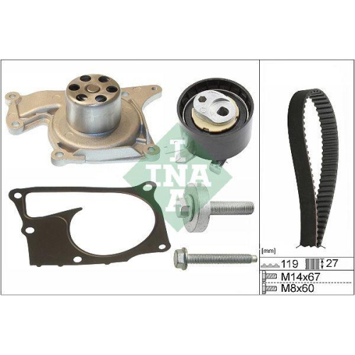 Wasserpumpe + Zahnriemensatz Schaeffler Ina 530 0607 30 f&uuml;r Mercedes Benz Nissan