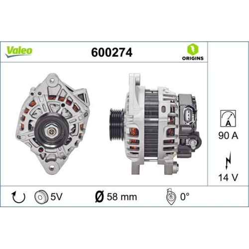 Generator Valeo 600274 Valeo Origins - New O.e. Technologie f&uuml;r