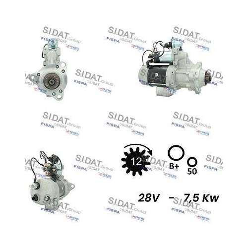 Starter Sidat S24DR0010A2 f&uuml;r Cummins