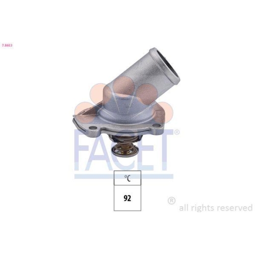 Thermostat K&uuml;hlmittel Facet 7.8653 Made In Italy - Oe Equivalent f&uuml;r Opel