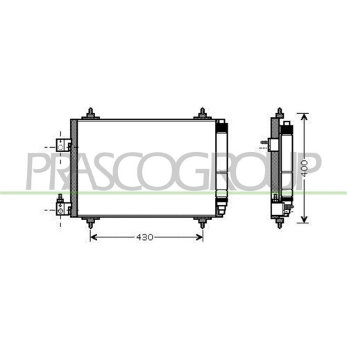 Kondensator Klimaanlage Prasco CI522C002 Aq für Citroën Peugeot