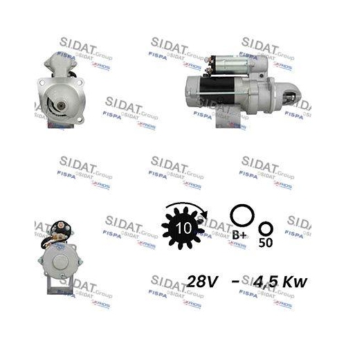 Starter Sidat S24DR0092A2 f&uuml;r Ford Volvo Cummins