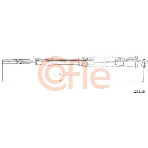 Cable Pull Parking Brake Cofle 1251.10 for Fiat