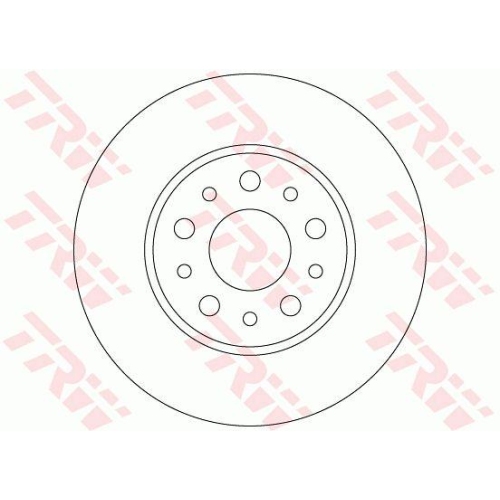 Bremsscheibe Trw DF6228 f&uuml;r Fiat Hinterachse