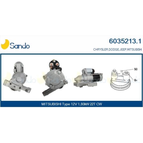 Starter Sando 6035213.1 für Chrysler Dodge Mitsubishi