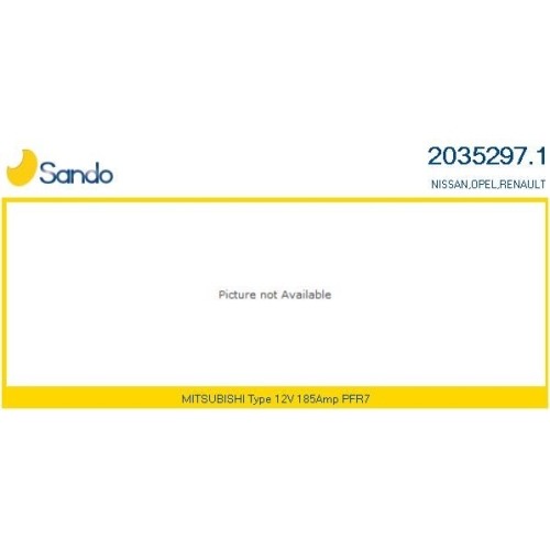 Generator Sando 2035297.1 f&uuml;r Mitsubishi Nissan Opel Renault