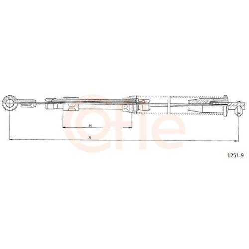 Seilzug Feststellbremse Cofle 1251.9 f&uuml;r Fiat Hinten Links