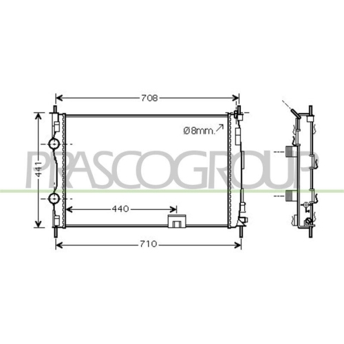 K&uuml;hler Motork&uuml;hlung Prasco DS710R005 Prascoselection f&uuml;r Nissan