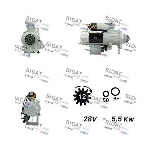 Starter Sidat S24MH0110A2 f&uuml;r Mitsubishi Renault Volvo