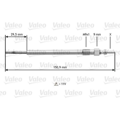 Glow Plug Valeo 345131 for Alfa Romeo Fiat Lancia Opel Saab Vauxhall Cadillac