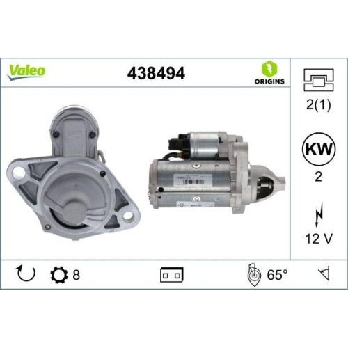 Starter Valeo 438494 Valeo Origins - New O.e. Technologie f&uuml;r Toyota Lexus