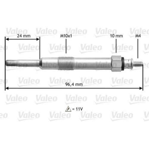 Glühkerze Valeo 345150 für Alfa Romeo Citroën Fiat Lancia Peugeot