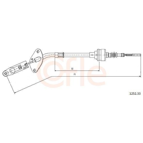 Seilzug Kupplungsbetätigung Cofle 1252.33 für Fiat