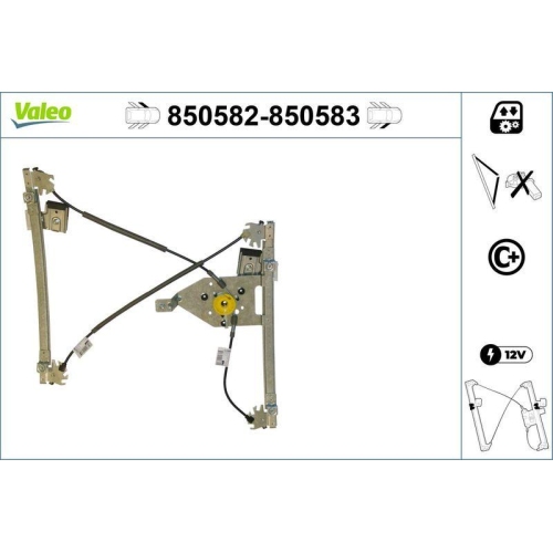 Fensterheber Valeo 850582 für Skoda Vorne Links