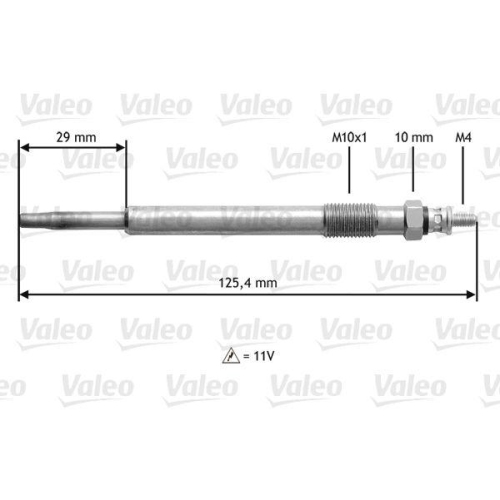 Glow Plug Valeo 345168 for Opel Vauxhall