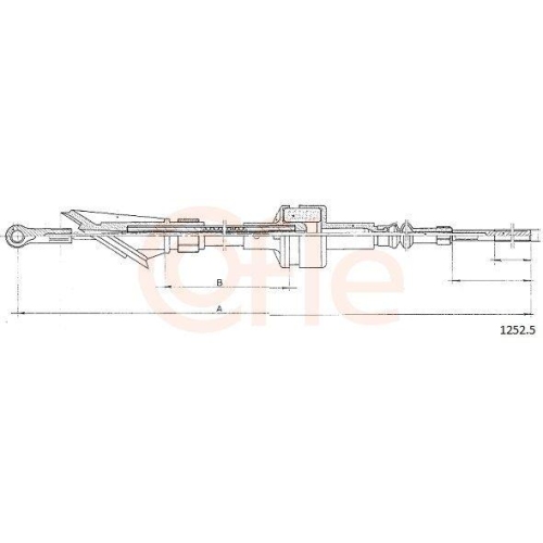 Seilzug Kupplungsbetätigung Cofle 1252.5 für Fiat