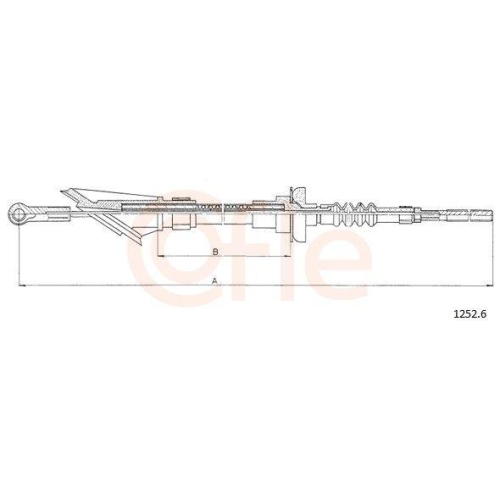 Seilzug Kupplungsbetätigung Cofle 1252.6 für Fiat
