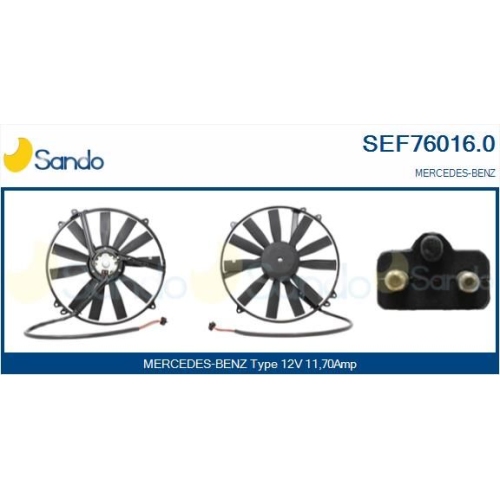 Elektromotor K&uuml;hlerl&uuml;fter Sando SEF76016.0 f&uuml;r Mercedes Benz Mercedes Benz