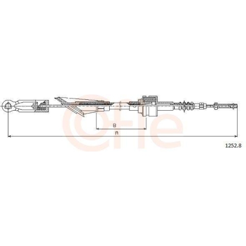 Seilzug Kupplungsbetätigung Cofle 1252.8 für Fiat