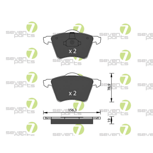 Bremsbelagsatz Scheibenbremse 7 Seven Parts SVP21680 f&uuml;r Ford Vorderachse