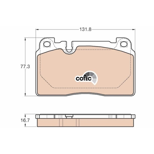Bremsbelagsatz Scheibenbremse Trw GDB1974 Cotec f&uuml;r Seat Skoda VW Audi Porsche