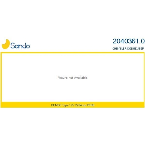 Generator Sando 2040361.0 für Chrysler Dodge Fiat Chevrolet Jeep