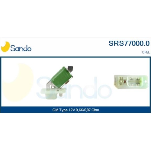 Widerstand Innenraumgebl&auml;se Sando SRS77000.0 f&uuml;r General Motors