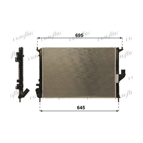 Kühler Motorkühlung Frigair 0109.3105 für Lada Renault