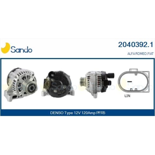 Generator Sando 2040392.1 für Fiat