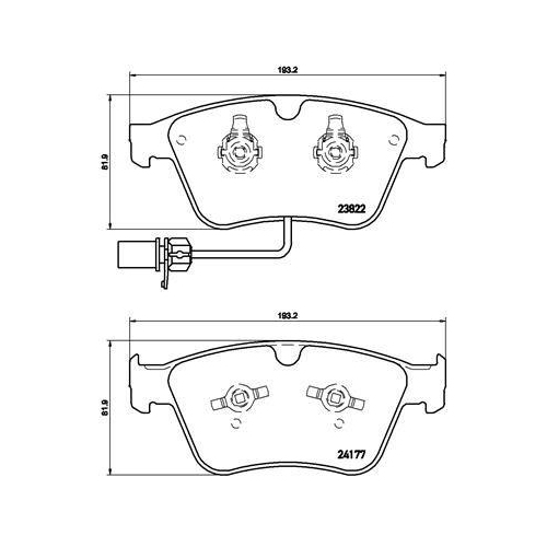Kit De Plaquettes De Frein Frein &Agrave; Disque Brembo P05003 Prime Line pour Bentley