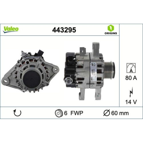 Generator Valeo 443295 Valeo Origins - New O.e. Technologie f&uuml;r Citro&euml;n Peugeot