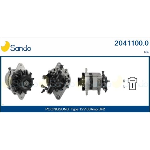 Generator Sando 2041100.0 f&uuml;r Hyundai Kia