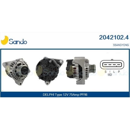 Generator Sando 2042102.4 f&uuml;r Ssangyong