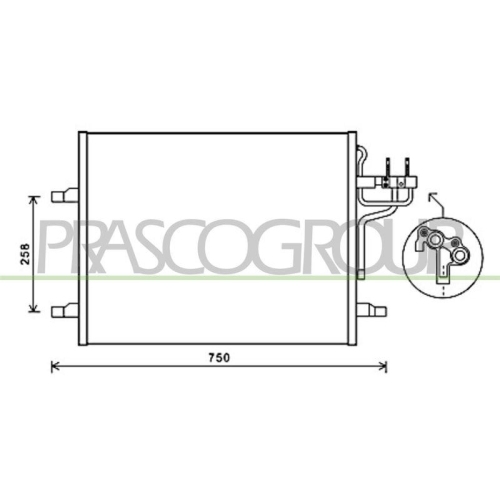 Kondensator Klimaanlage Prasco FD802C001 Aq für Ford