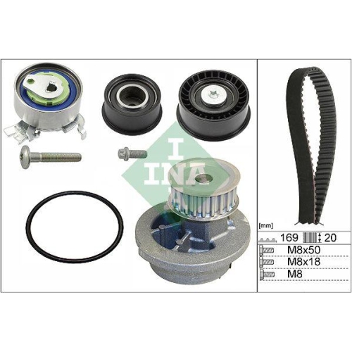 Wasserpumpe + Zahnriemensatz Schaeffler Ina 530 0078 30 f&uuml;r Opel Vauxhall