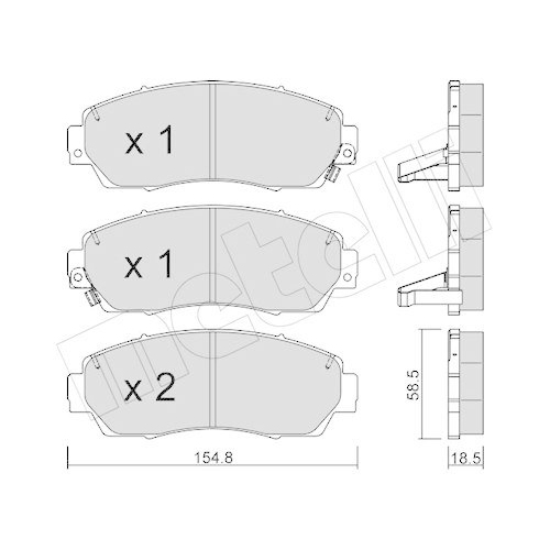 Bremsbelagsatz Scheibenbremse Metelli 22-0903-0 f&uuml;r Honda Vorderachse