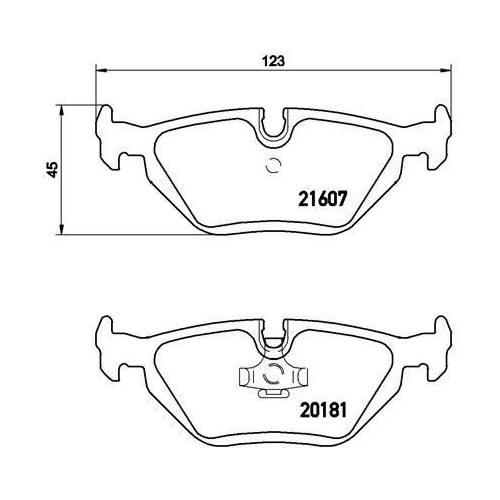 Bremsbelagsatz Scheibenbremse Brembo P06013 Prime Line f&uuml;r Bmw Hinterachse