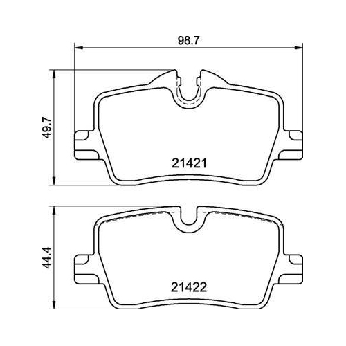 Bremsbelagsatz Scheibenbremse Brembo P06113 Prime Line f&uuml;r Bmw Hinterachse